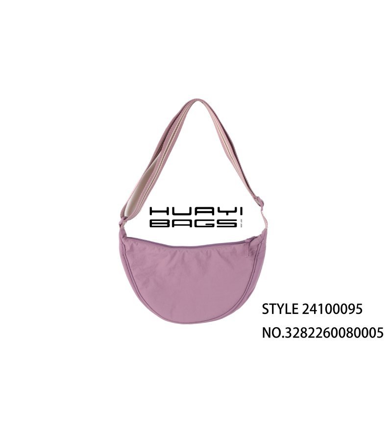 Simple Style Light Purple Moon Bag