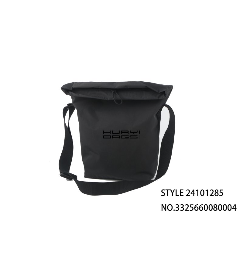 Custom Simple Black Shoulder Bag
