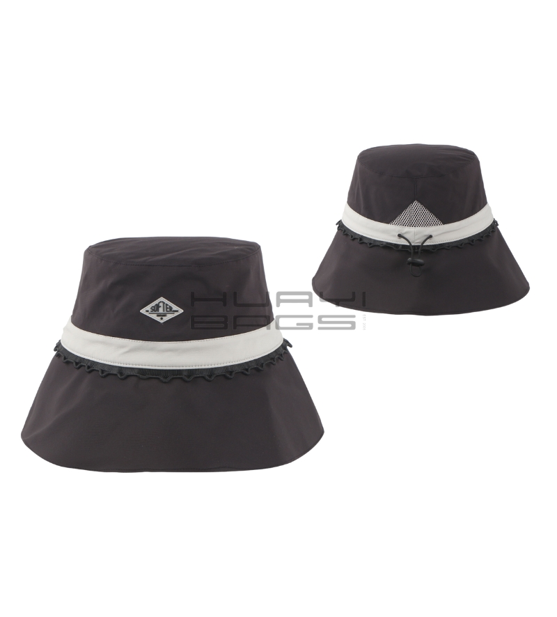 Lightweight Travel Black Bucket Hat